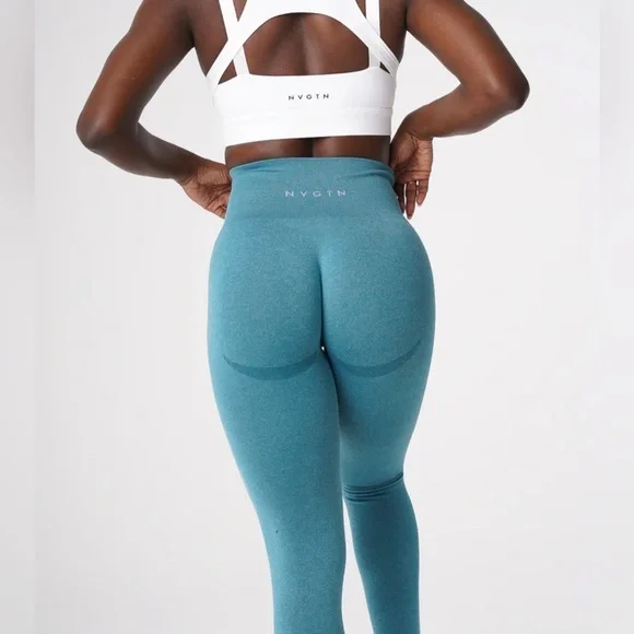 NVGTN Contour Seamless Leggings size M in Teal - Picture 1 of 6